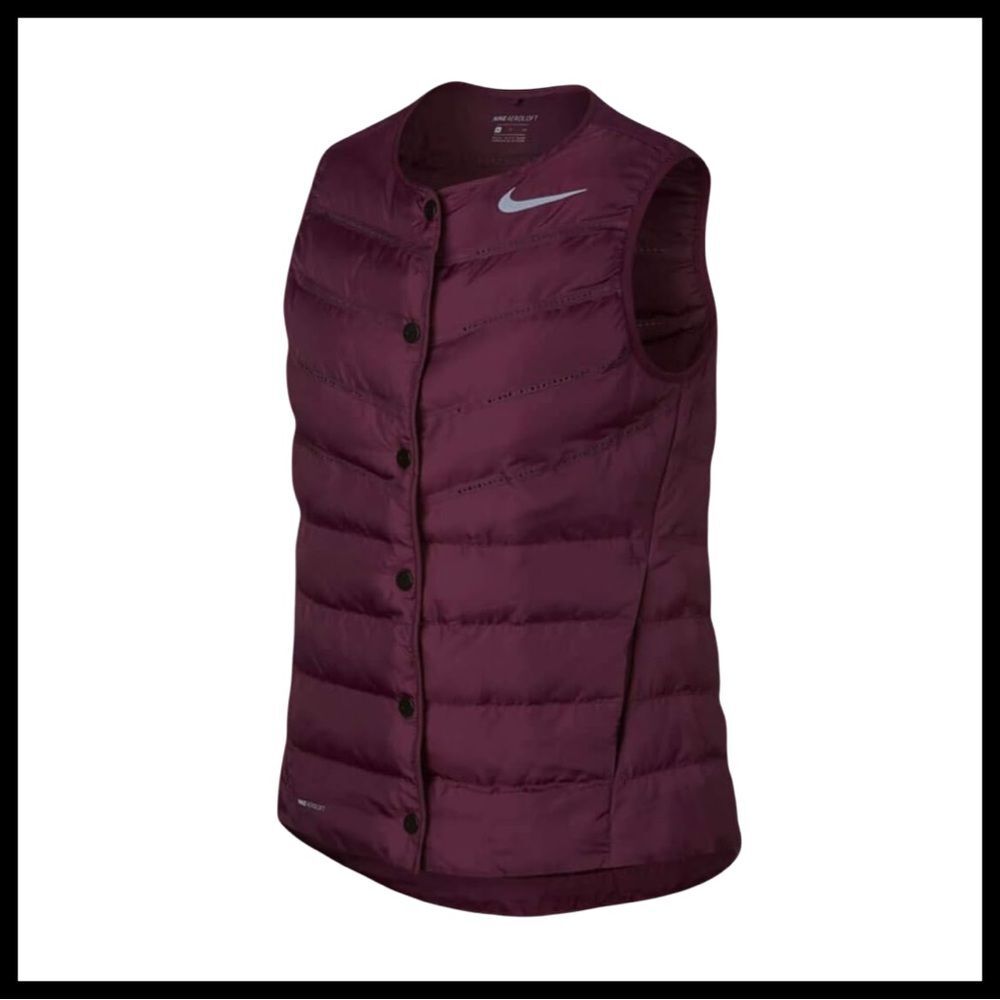 Nike Magenta Purple Aeroloft Sleeveless Vest in Bordeaux